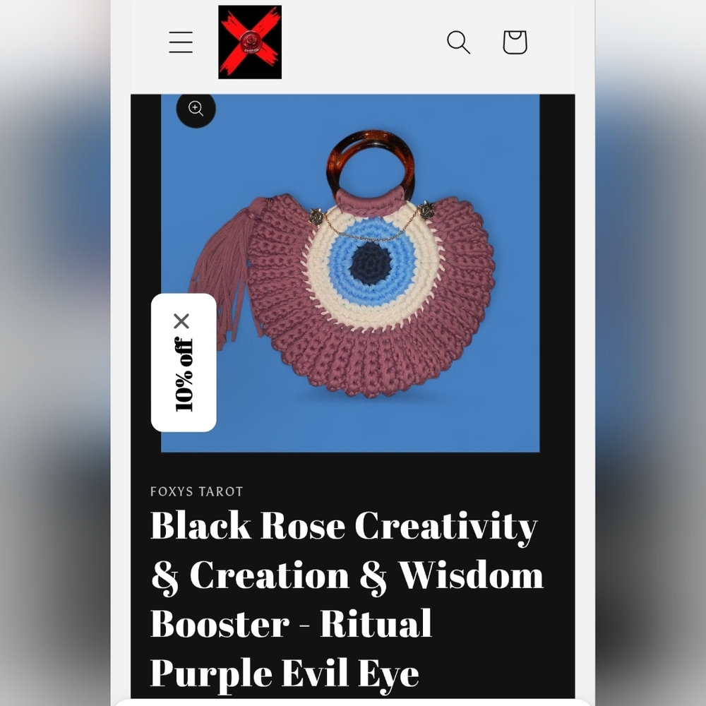 Creativity & Creation & Wisdom  Booster Ritual Activated Purple Evil Eye Purse